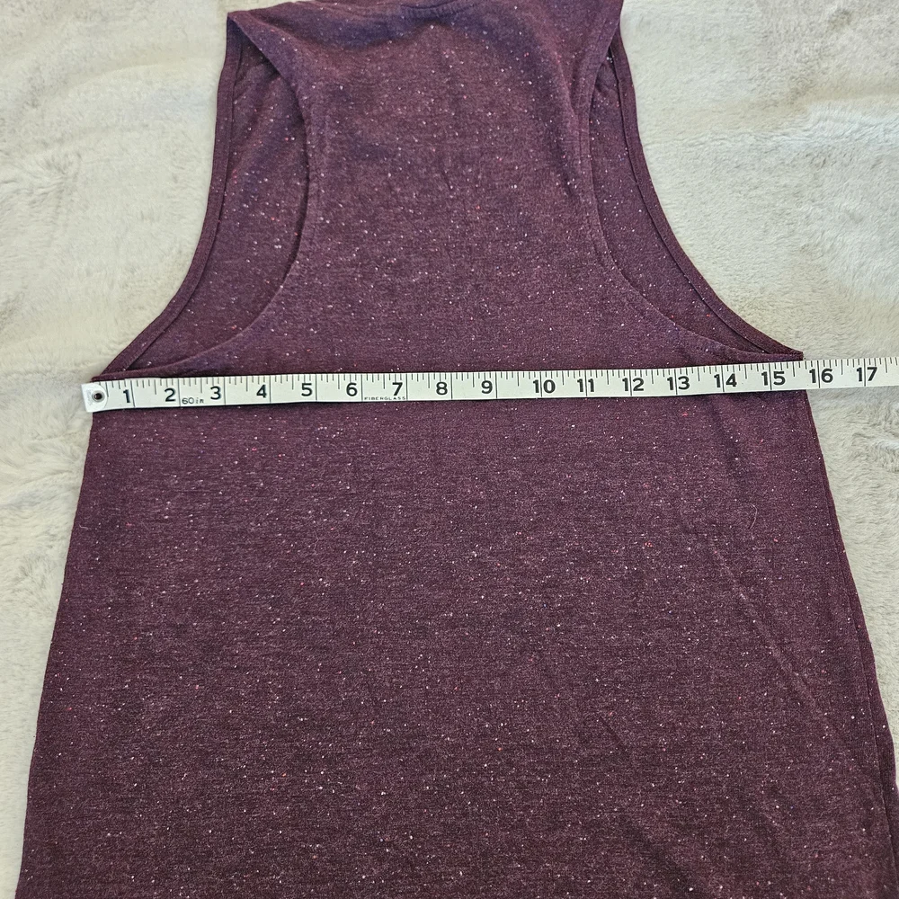 adidas Maroon Sleeveless Muscle Tank with Black Logo - Picture 3 of 6